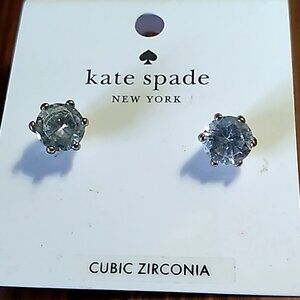 Kate Spade RISE AND SHINE Brilliant Cut CZ Prong Stud Earrings